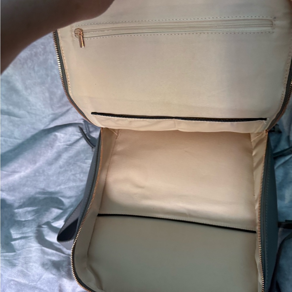 Casey Leather Gray Backpack - Picture 9 of 10